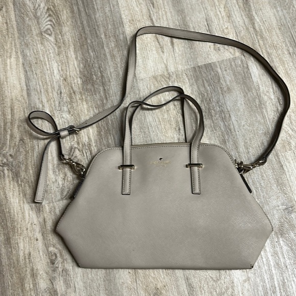 KATE SPADE
Cedar Street Maisie Gray Leather Satchel with crossbody strap - Picture 1 of 8